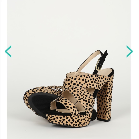 ❌SOLD❌Mustard Yellow Crisscross Open Toe Chunky Platform - Picture 5 of 7